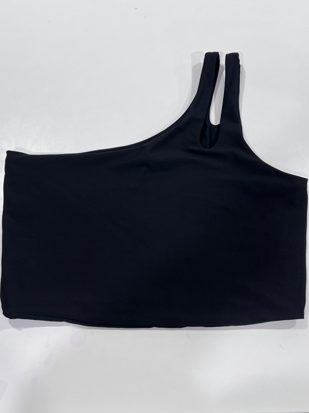 YPB Abercrombie & Fitch Women's Black One Shoulder Crop Tank Activewear, XXL